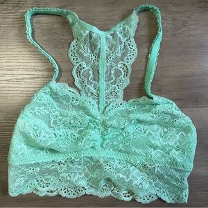 PINK Victoria's Secret Green Lace Bandeau
